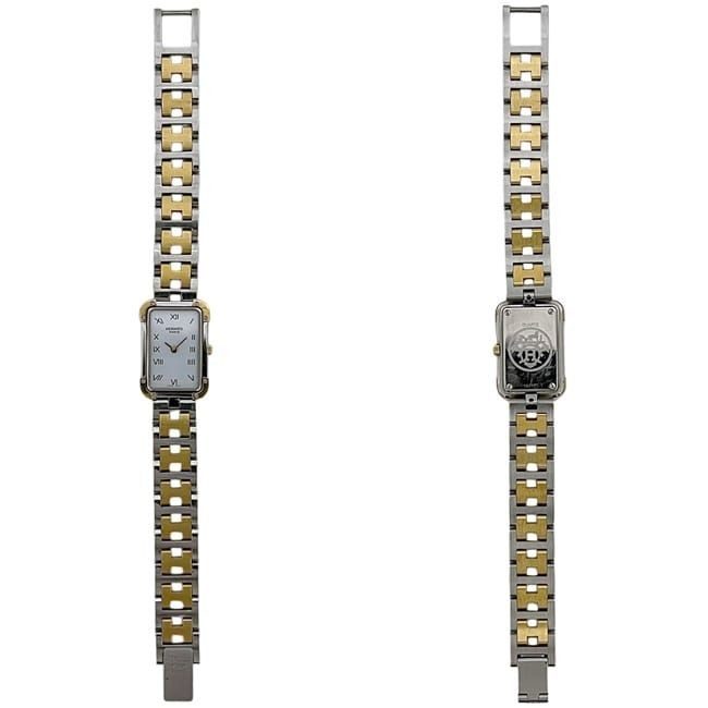Hermes Watch Croajour White Silver Gold