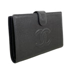 Chanel Wallet Caviar Leather Black Gold — view 2