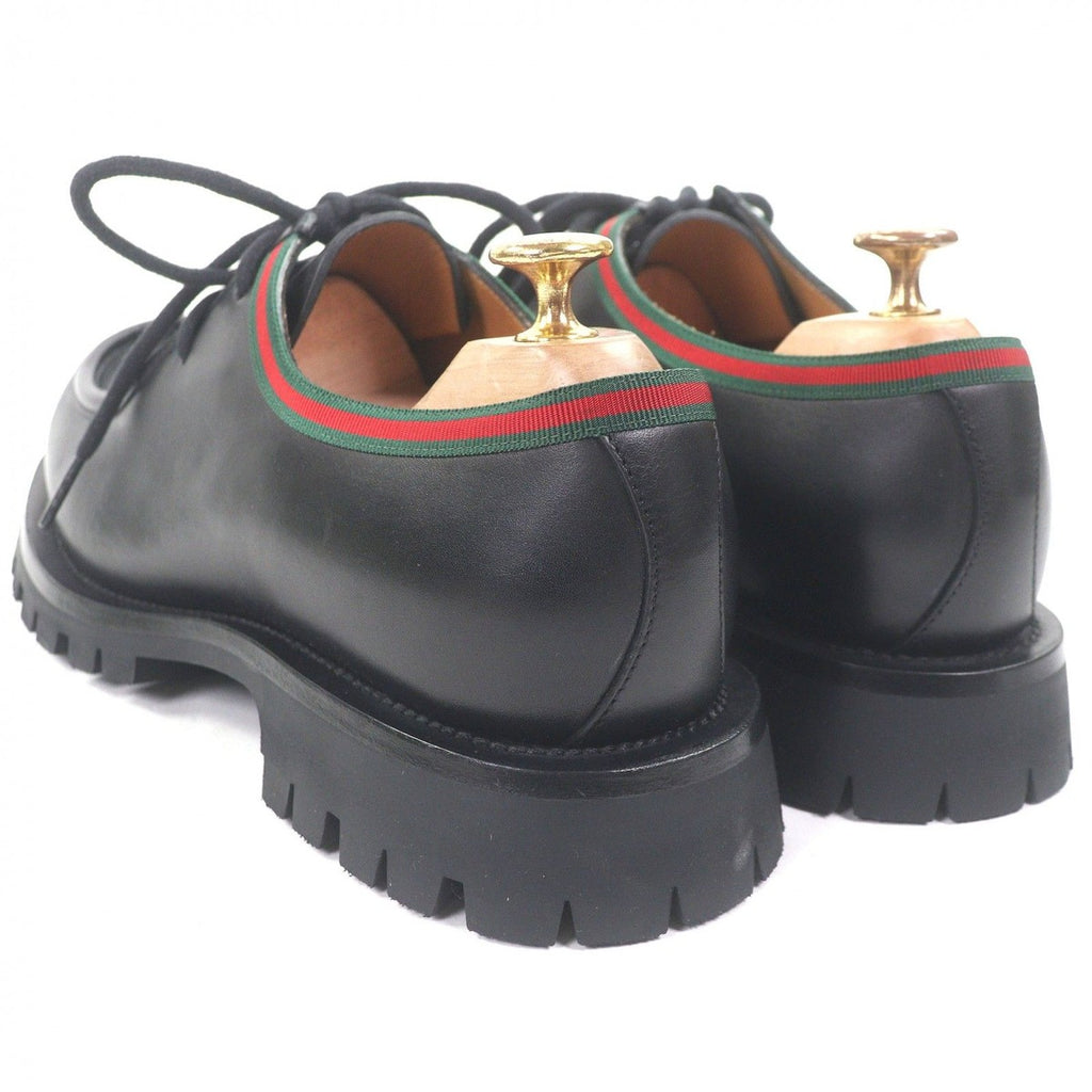 Gucci Leather Web Stripe Tyrolean Shoes Deck Black 7 Handbag — view 6