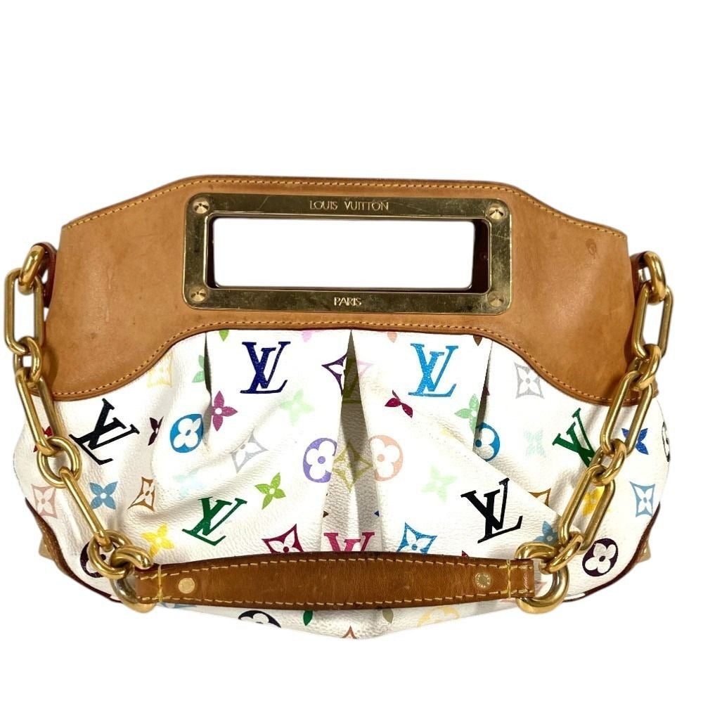 Louis Vuitton Handbag Judy PM Monogram Multicolor Canvas Bronze White