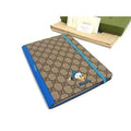 Gucci Disney Collaboration Donald Duck GG Supreme Pattern Leather Notebook