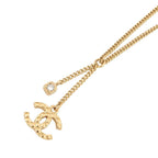Chanel Necklace CC Logo Rhinestone