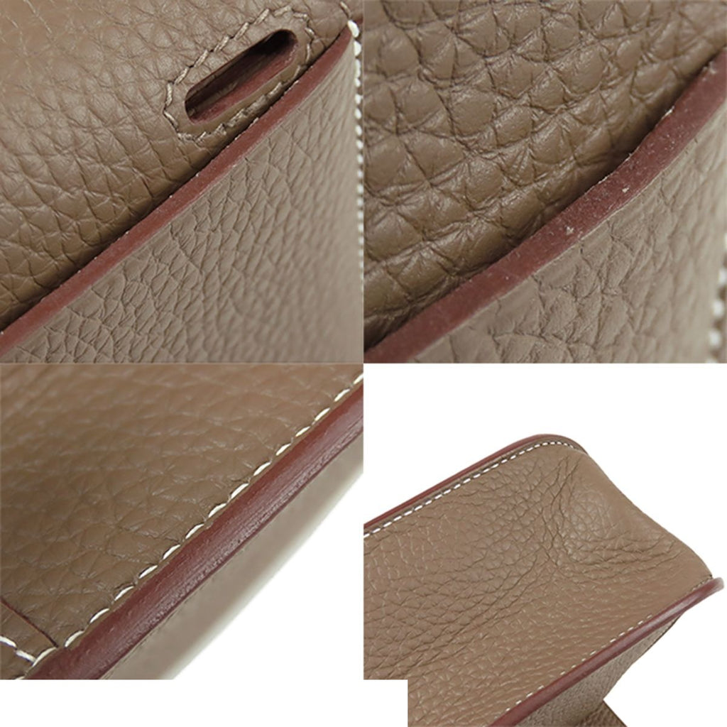 Hermes Halzan 25 Etoupe Silver Taurillon 2-Way Shoulder Bag — view 8