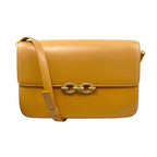 Saint Laurent Shoulder Bag Mayon Satchel Leather Orange Gold Hardware