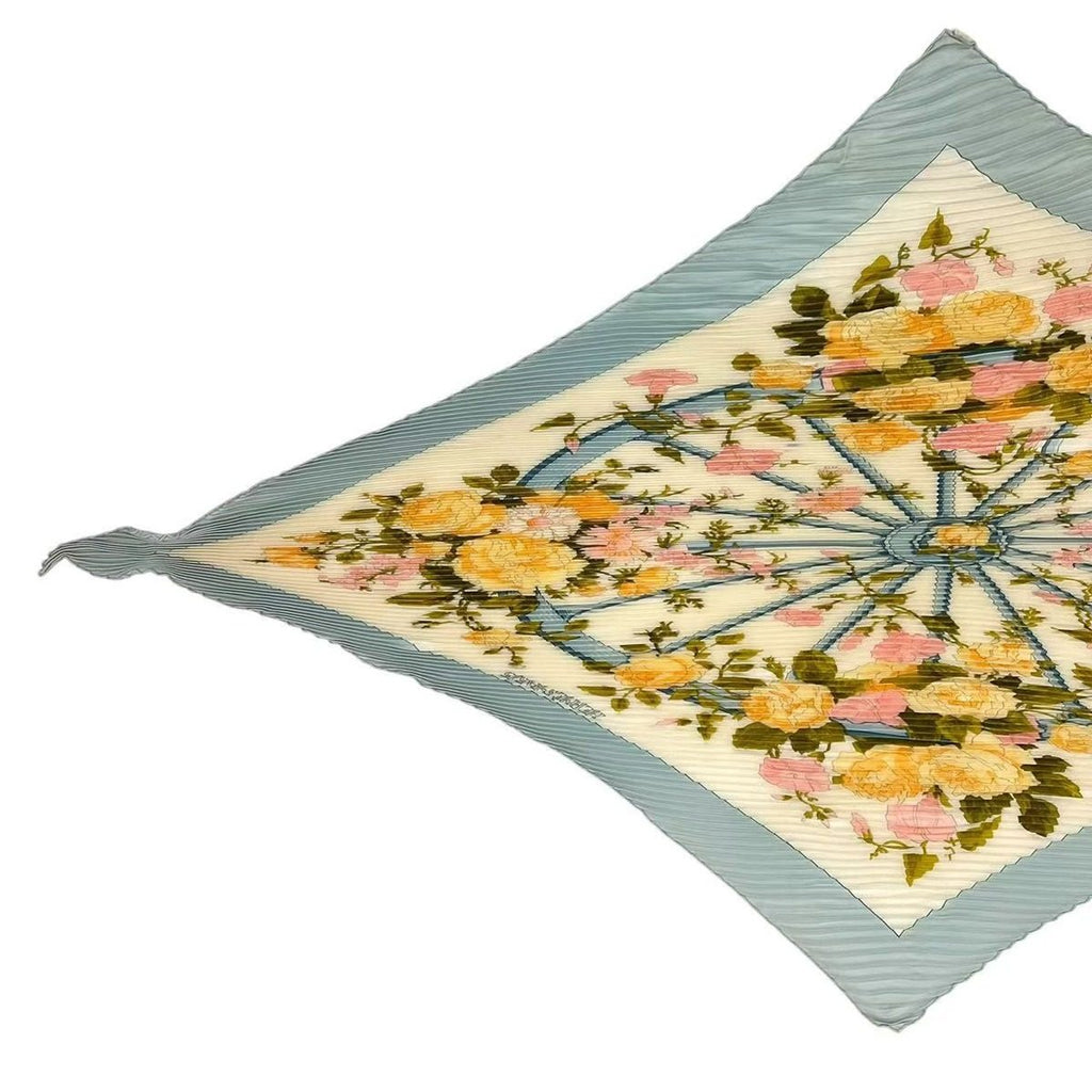Hermes Scarf Silk Pleated Romantique Romantic Blue — view 3