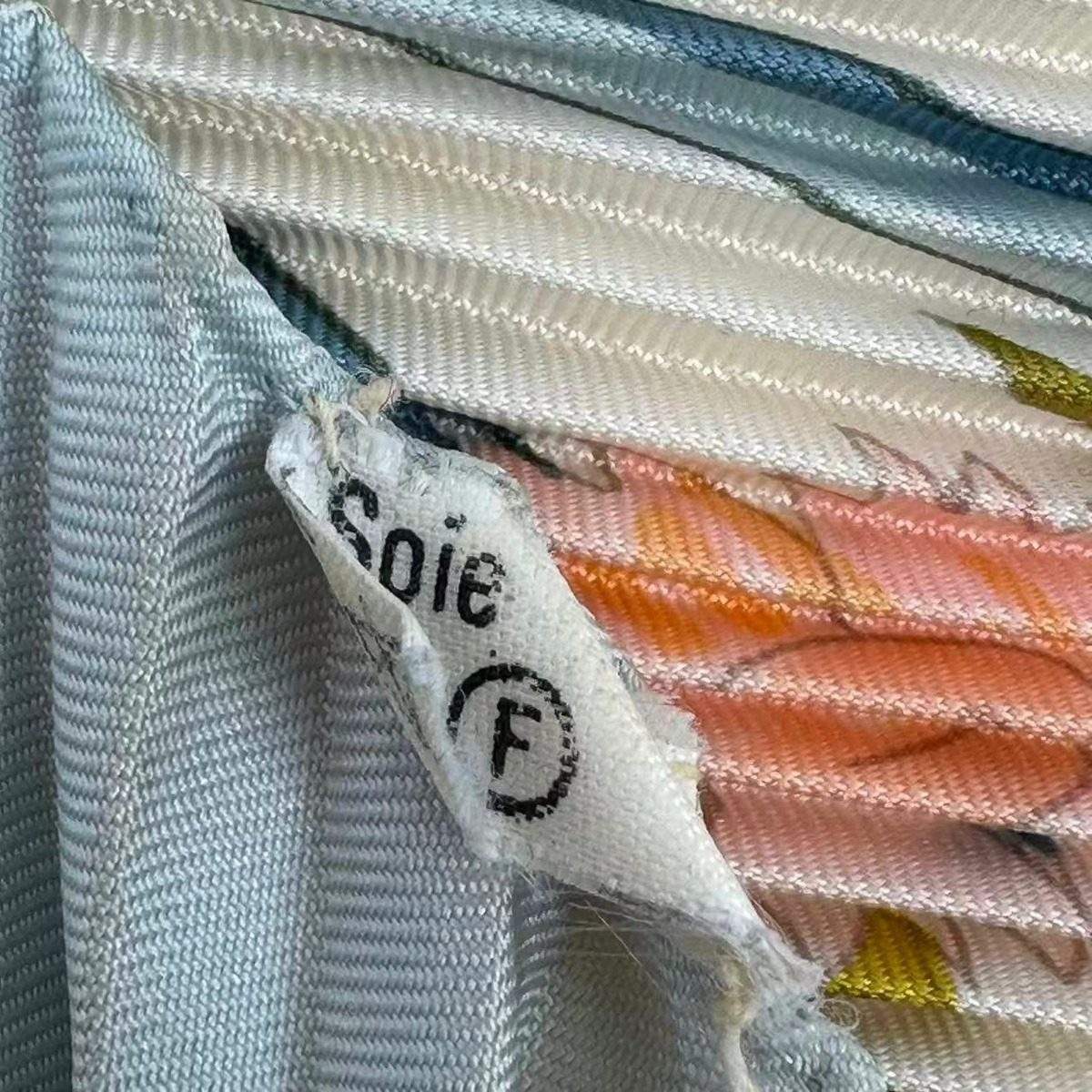 Hermes Scarf Silk Pleated Romantique Romantic Blue — view 6