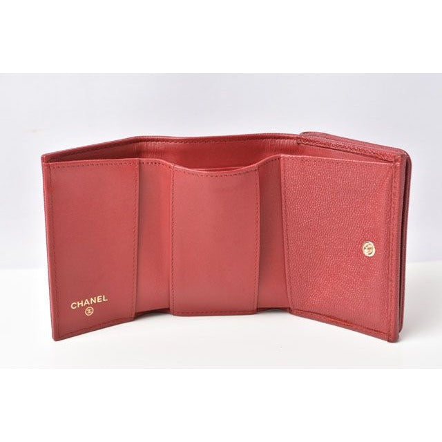Chanel Mini Wallet Trifold Caviar Leather Dahl Cles — view 2