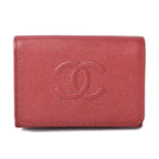 Chanel Mini Wallet Trifold Caviar Leather Dahl Cles