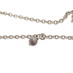 Chanel Coco Mark Metal Rhinestone Faux Pearl Silver Necklace 0470 — view 7