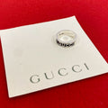 Gucci Logo Silver 925 Ring No 12 Accessory 92267