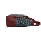 Christian Dior Trotter Pattern Canvas Leather Tote Bag