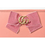 Gucci Wallet Long Round Zipper GG Marmont Ribbon Pink Dlxwj — view 5