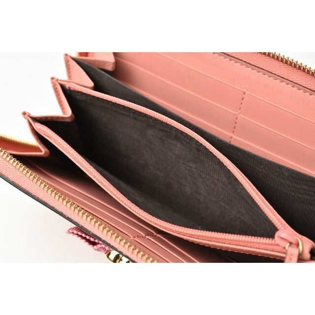 Gucci Wallet Long Round Zipper GG Marmont Ribbon Pink Dlxwj — view 8