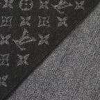 Louis Vuitton Monogram Gradient Cashmere Wool Scarf Noir Black — view 4