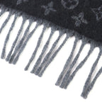 Louis Vuitton Monogram Gradient Cashmere Wool Scarf Noir Black — view 5