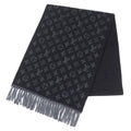 Louis Vuitton Monogram Gradient Cashmere Wool Scarf Noir Black