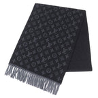 Louis Vuitton Monogram Gradient Cashmere Wool Scarf Noir Black
