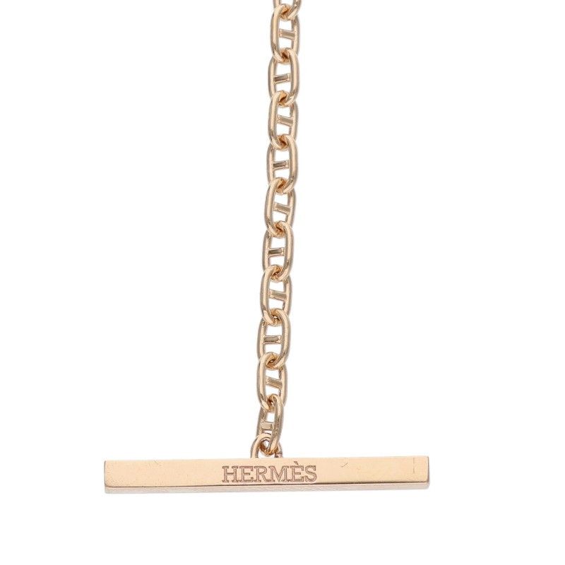 Hermes Chene Dancre Contour 18K Pink Gold Diamond Bracelet Sh — view 4