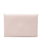 Hermes Calvi Card Case Business Holder Mauvepere Pink Chevre Misole