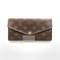 Louis Vuitton Monogram Portefeuille Sara Bifold Long Wallet Brown
