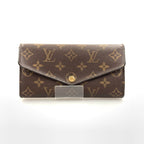 Louis Vuitton Monogram Portefeuille Sara Bifold Long Wallet Brown