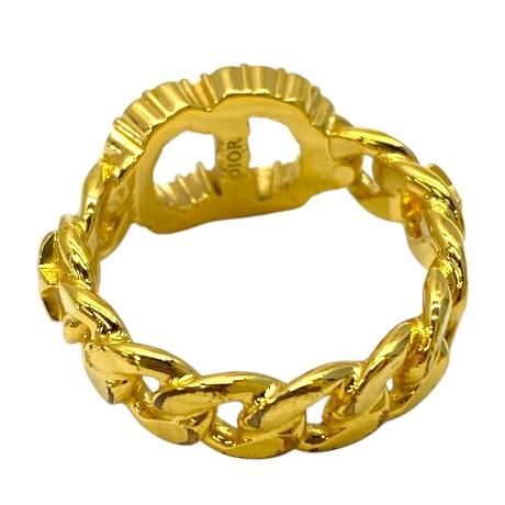 Christian Dior Ring Accessories Jewelry Small CD Logo GP Rhinestone — view 6