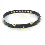 Louis Vuitton Bracelet Daily Monogram Studded M6557 F Leather Black — view 2