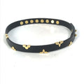 Louis Vuitton Bracelet Daily Monogram Studded M6557 F Leather Black