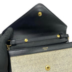 Celine Triomphe Chain Shoulder Canvas Leather Mini