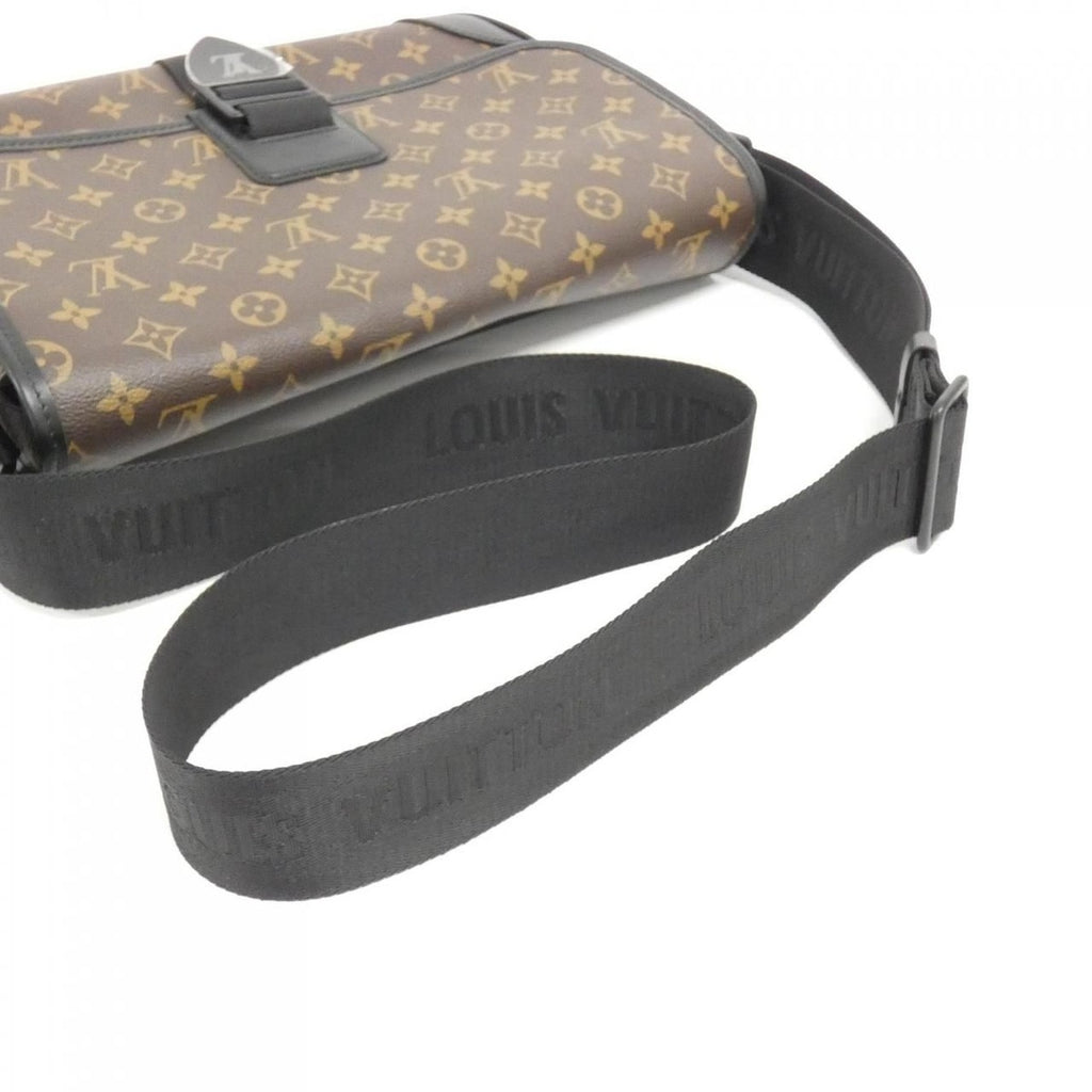 Louis Vuitton Monogram Macassar Arch Messenger MM Shoulder Bag Brown Marron Black — view 6