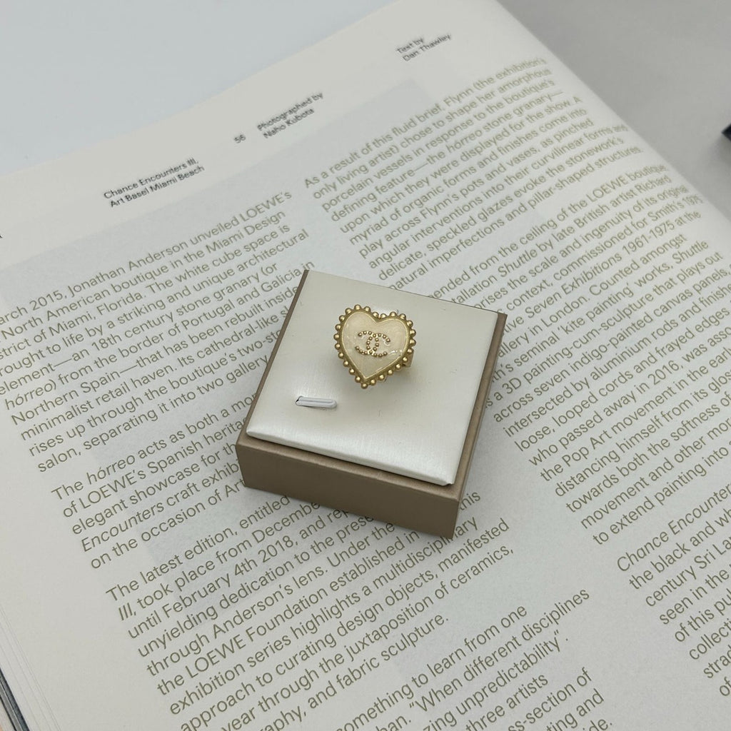 Chanel Ring CC Logo Heart