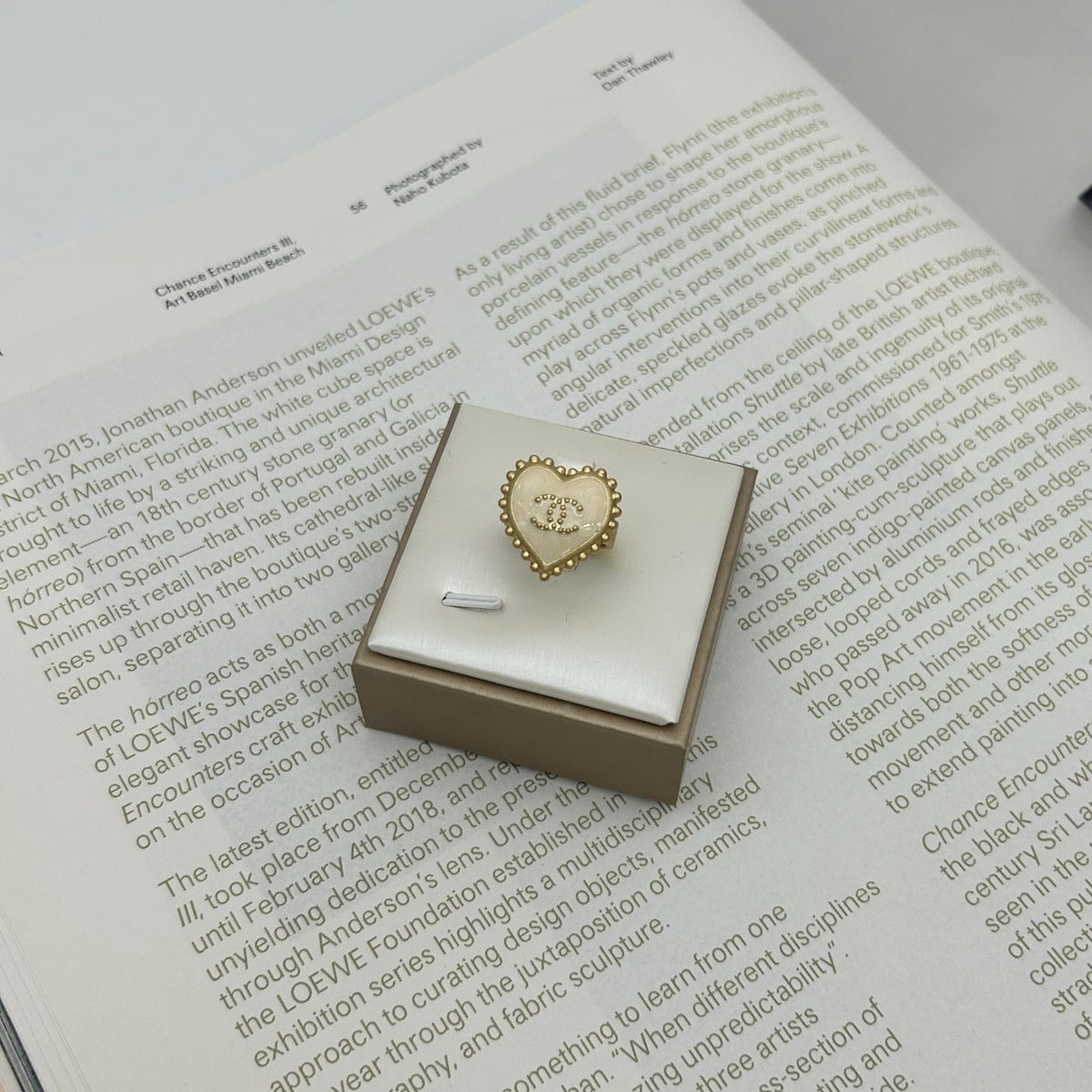 Chanel Ring CC Logo Heart