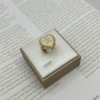 Chanel Ring CC Logo Heart