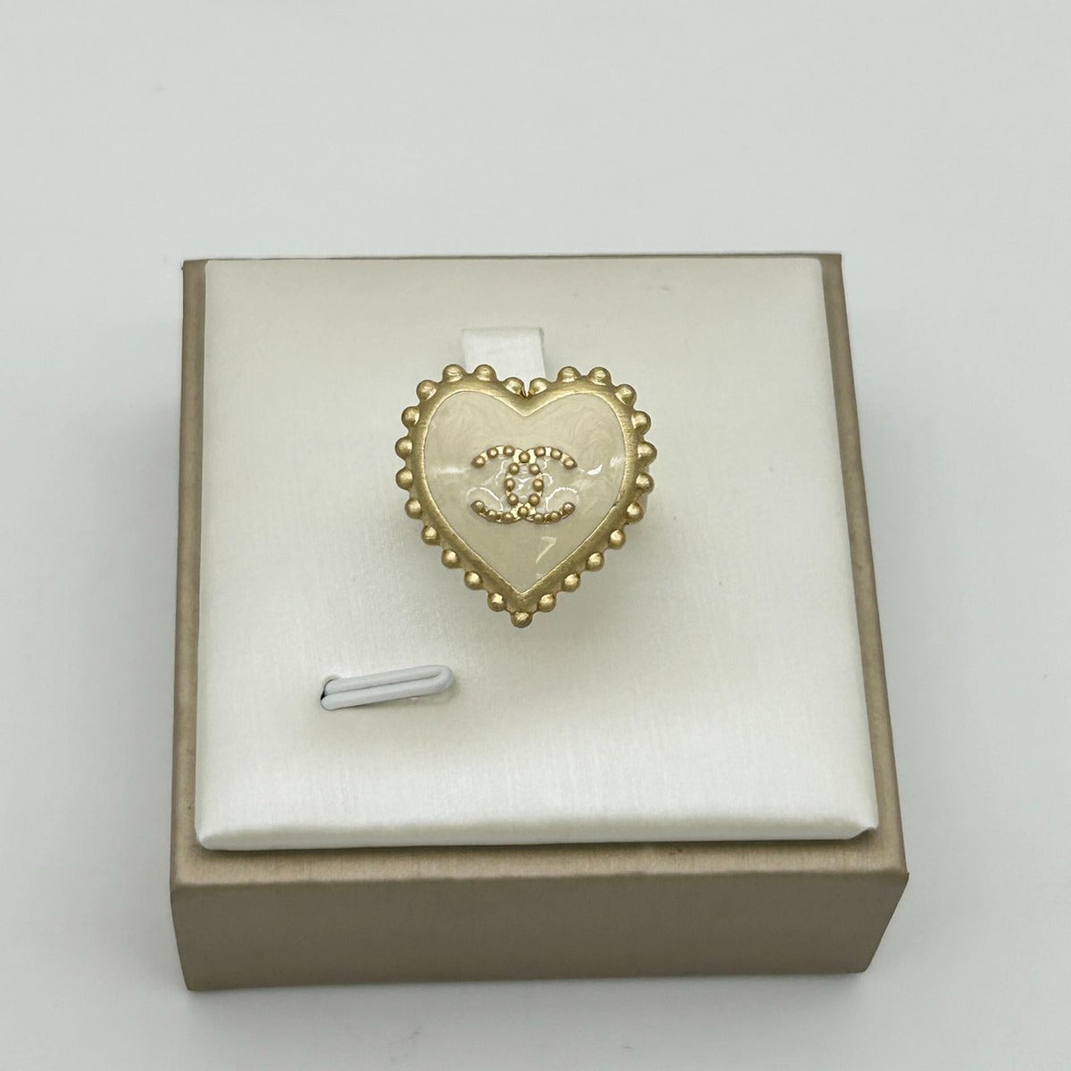 Chanel Ring CC Logo Heart