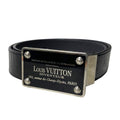 Louis Vuitton M6820 Belt Santure Avventur Leather 85 34 Black Em0334