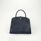 Hermes Dalvy MM Tote Lycee Blueroy Navy Silver Handbag