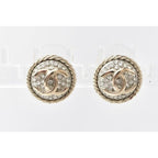 Chanel Circle Motif Logo CC Gold Rhinestone — view 5