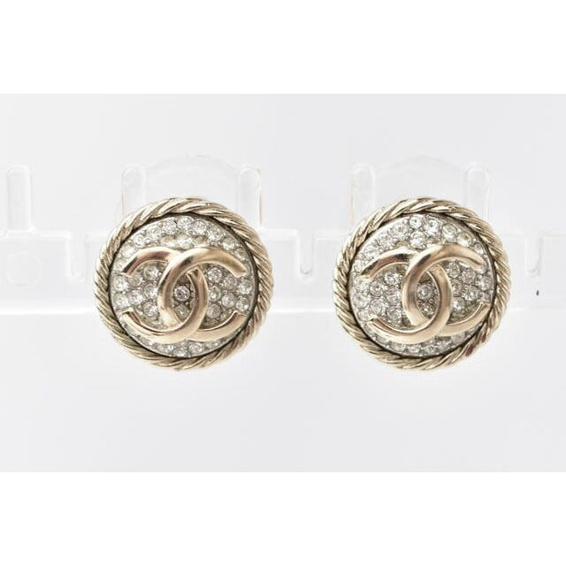 Chanel Circle Motif Logo CC Gold Rhinestone — view 5