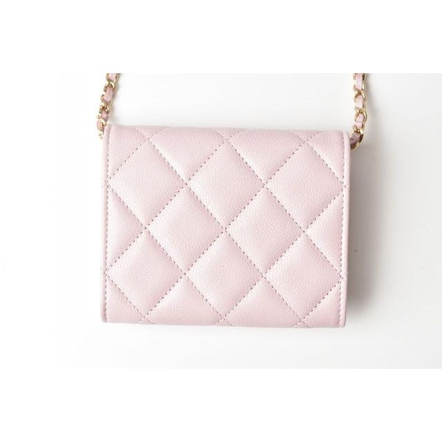 Chanel Chain Mini Wallet Accessory Pouch Ap2138 Quilted Caviar — view 5