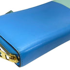 Loewe Wallet Long Round Zipper Anagram Leather Sky Blue Mint — view 3