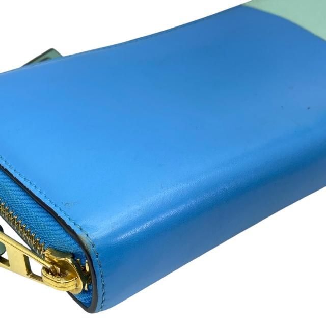 Loewe Wallet Long Round Zipper Anagram Leather Sky Blue Mint — view 3
