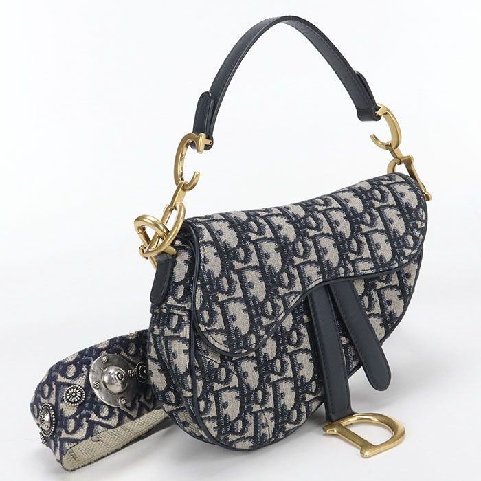 Dior Mini Saddle Shoulder Bag Jacquard