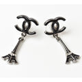 Chanel Eiffel Tower Motif in Black Silver