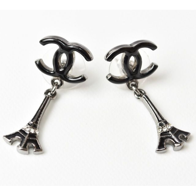 Chanel Eiffel Tower Motif in Black Silver