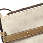 Loewe Shoulder Bag Repeat Anagram White Canvas Leather — view 6