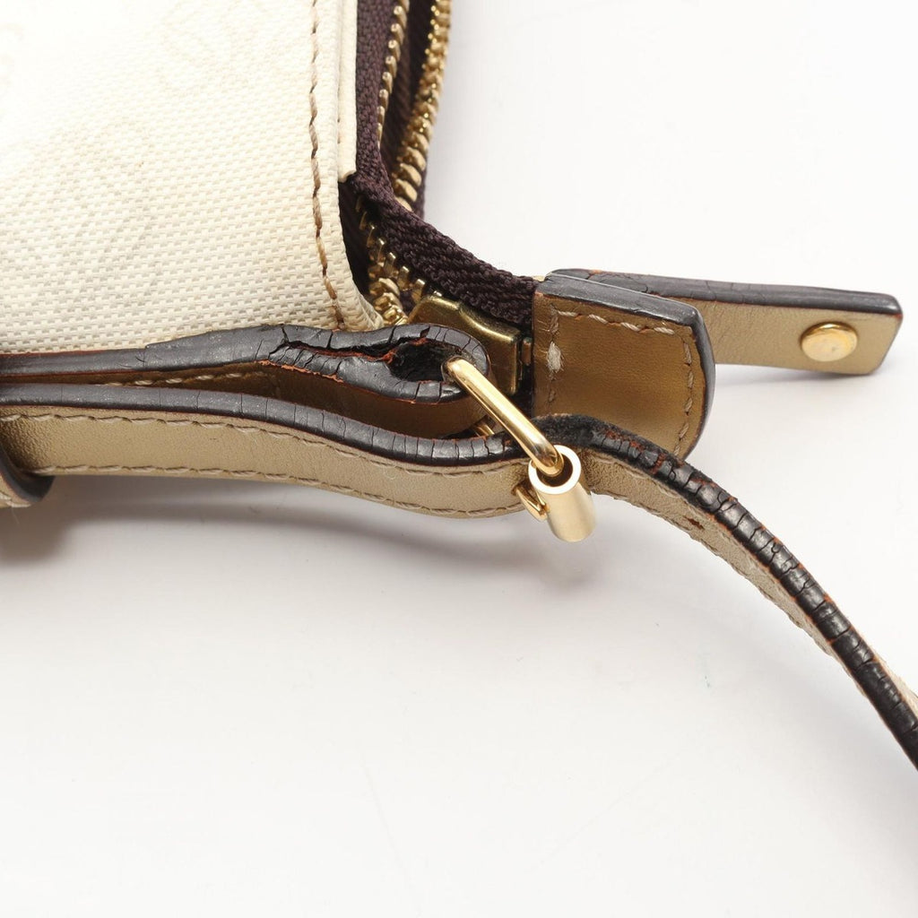 Loewe Shoulder Bag Repeat Anagram White Canvas Leather — view 9