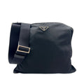 Prada Nylon Black Shoulder Bag Silver