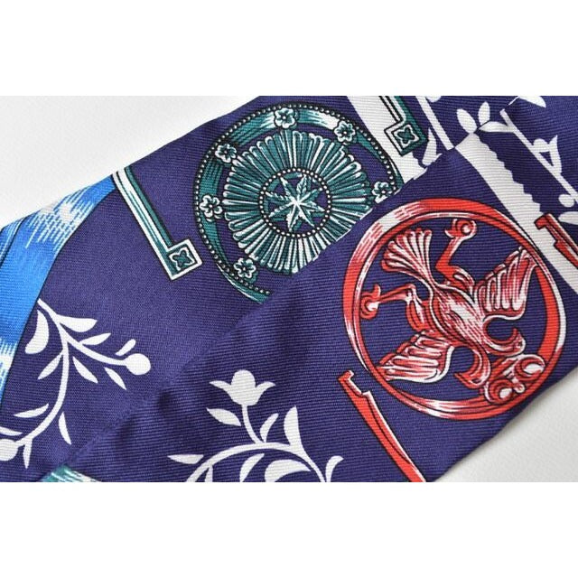Hermes Tulley Scarf Silk Twill Royal Pink Multi — view 2