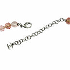 Chanel CC Logo Ribbon Rhinestone Choker Necklace Pink Silver — view 7