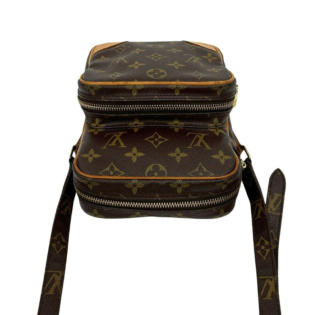 Louis Vuitton Vintage Amazon Monogram Leather Mini Shoulder Bag Pochette Brown — view 4